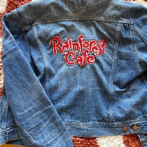 Rainforest Cafe Hand Embroidered Denim Jacket - XL